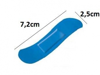 Kék detektálható sebtapasz - 7.2x2.5cm (100db/csomag) 