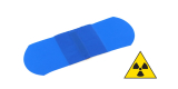 Metál & X-ray (Röntgen), kék detektálható PE sebtapasz 7,2x2,5cm (100db/csomag)
