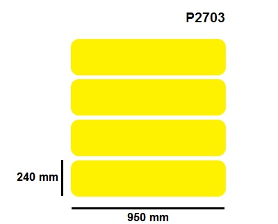 Padlójelölő matrica - zebra  - 950x240mm