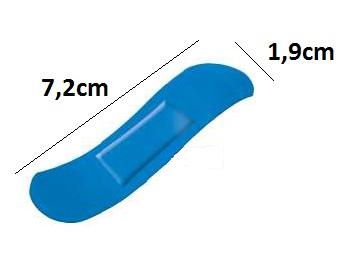 Fém-detektálható kék ragtapaszok 7,2x1,9cm