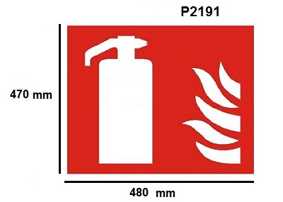 Padlójelölő matrica - tűzoltó készülék 470x480mm