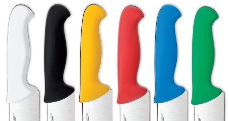 Színkódos kés, olló, henteskés
