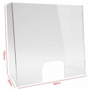 Leheletvédő átlátszó plexifal 75 x 60cm