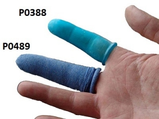 Kék vizuálisan érzékelhető gumi ujjvédő M